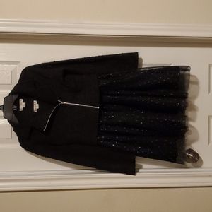 Girls black dress with jacket